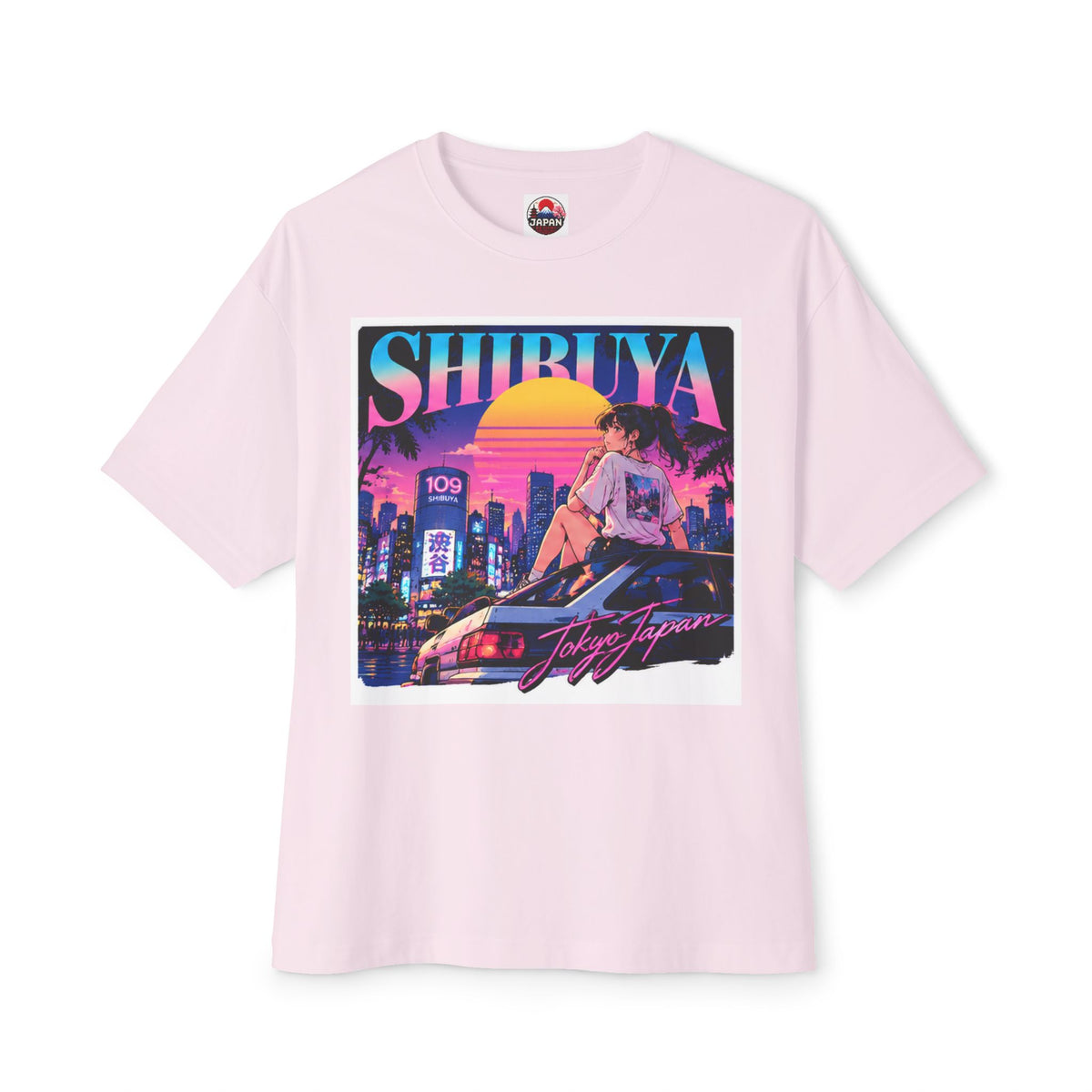 Shibuya Sky 6 Tokyo City Pop Neon Anime Tee — Retro Japanese Cityscape Graphic T-Shirt
