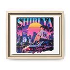 Shibuya Sky 6 City Pop Tokyo Anime Girl Matte Framed Canvas Print