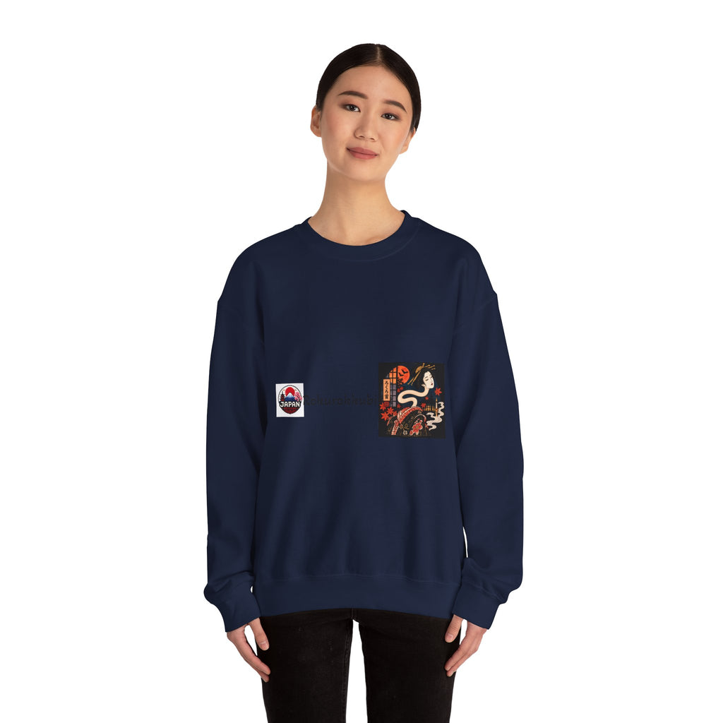Rokurokubi Japanese Yokai halloween Artwork Sweatshirt | Vintage Ghost Print halloween