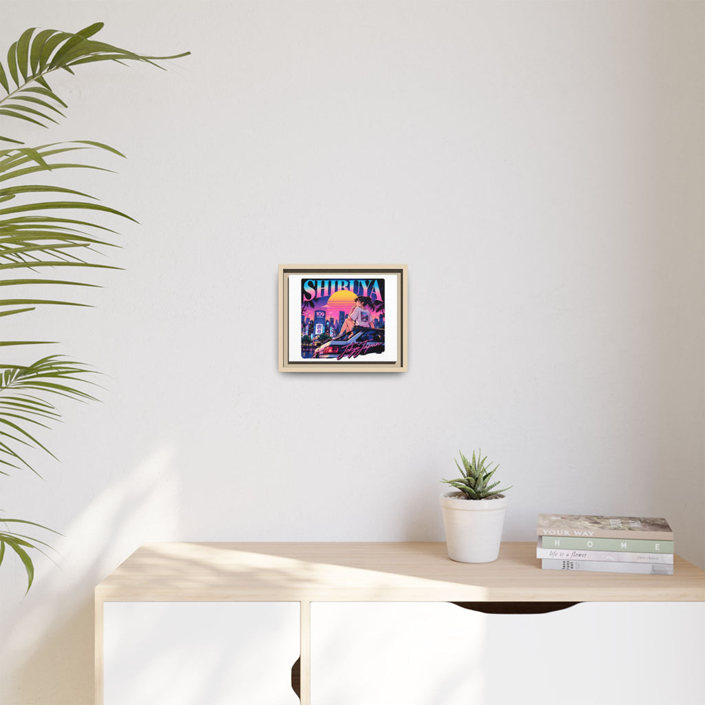 Shibuya Sky 6 City Pop Tokyo Anime Girl Matte Framed Canvas Print