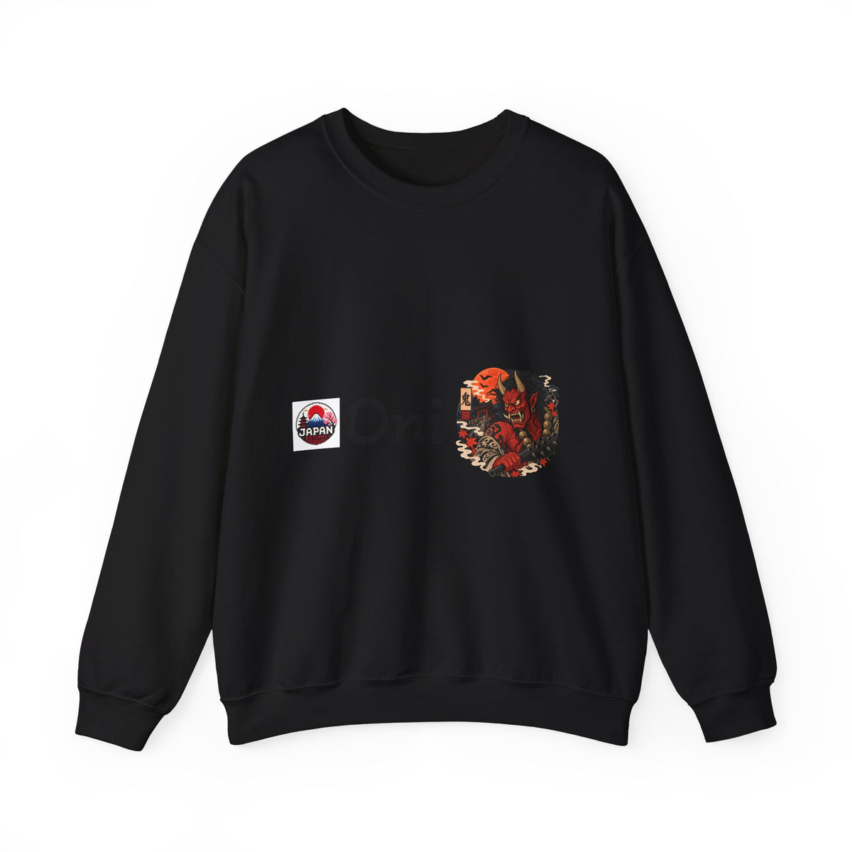 Oni Japanese Demon Yokai Halloween Illustration Sweatshirt | Mythical Yokai Crewneck