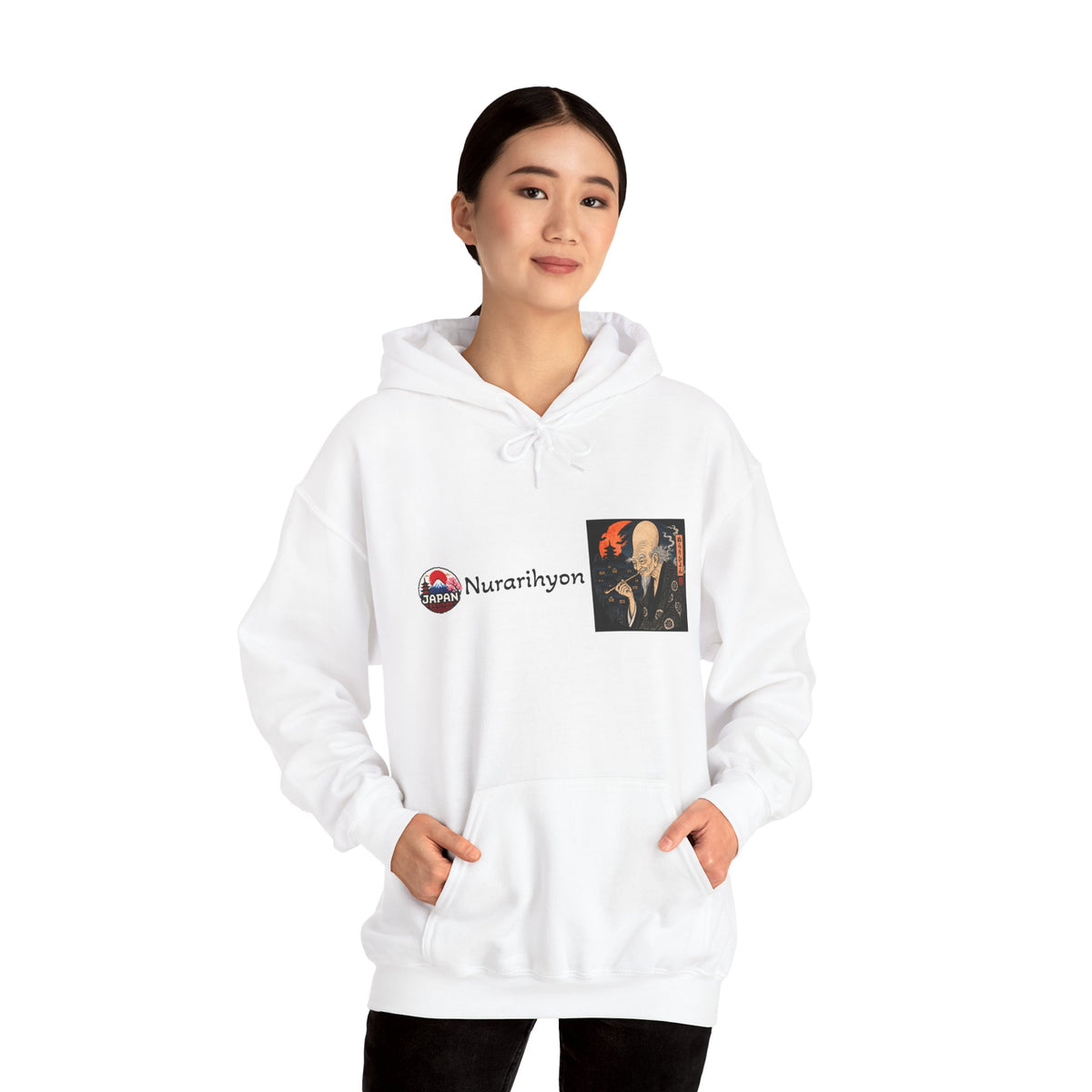 Nurarihyon yokai Halloween illustration Hoodie | Japanese folklore graphic sweatshirt