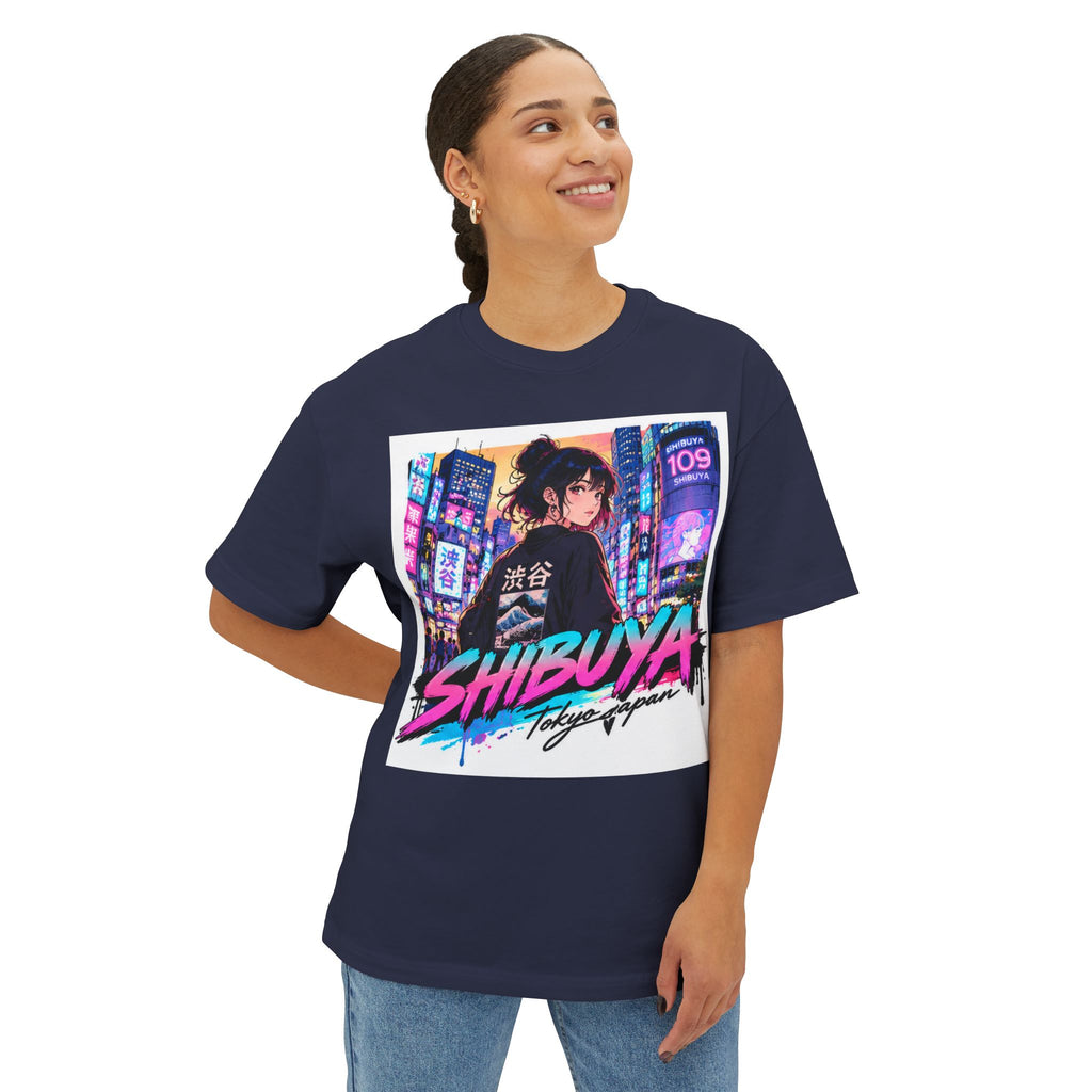 Shibuya Sky 4 Tokyo City Pop Neon Anime Tee — Retro Japanese Cityscape Graphic T-Shirt