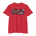 Akihabara Cyborg Sniper T‑Shirt —Red Akihabara Neon City Graphic