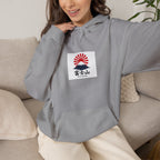 Rising Sun Mount Fuji Hoodie | Japanese Kanji Graphic