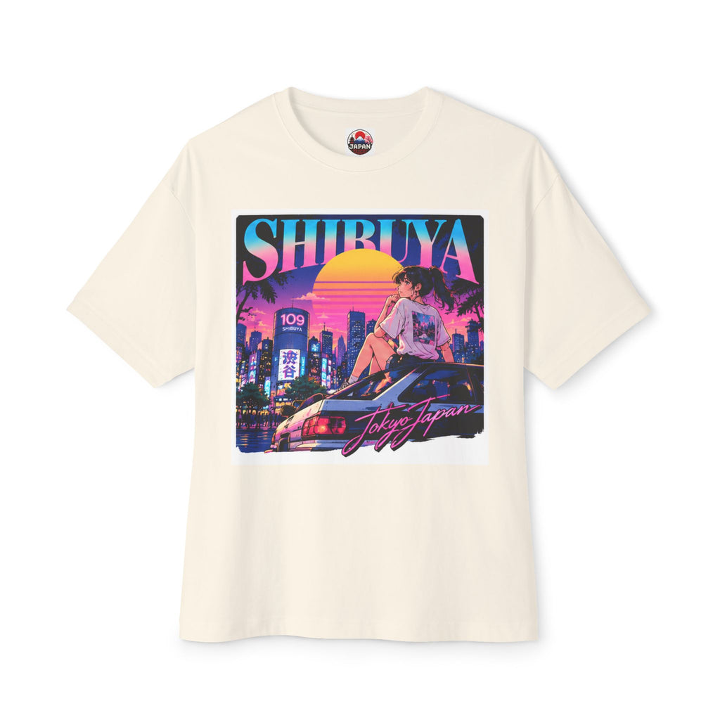 Shibuya Sky 6 Tokyo City Pop Neon Anime Tee — Retro Japanese Cityscape Graphic T-Shirt