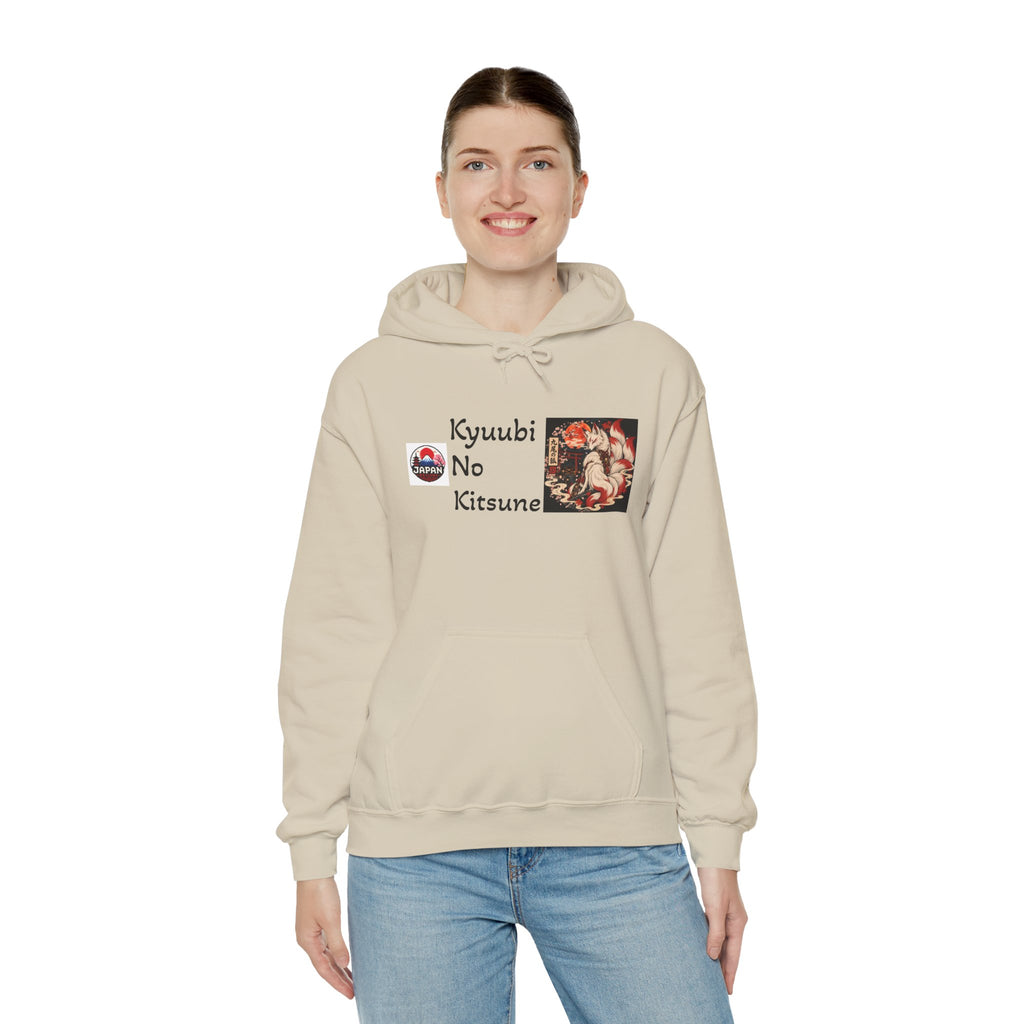 Japanese Fox Spirit Yokai Halloween Hoodie | Kyuubi No Kitsune Illustration