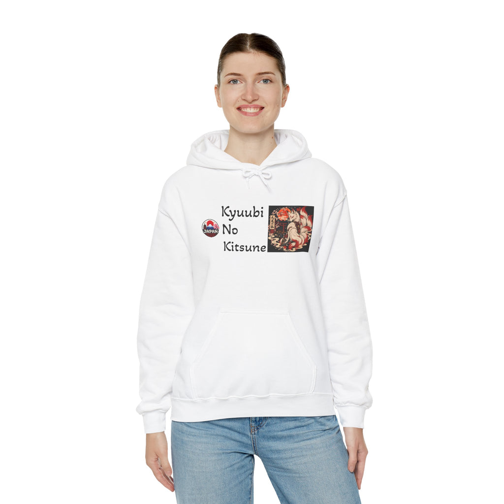 Japanese Fox Spirit Yokai Halloween Hoodie | Kyuubi No Kitsune Illustration