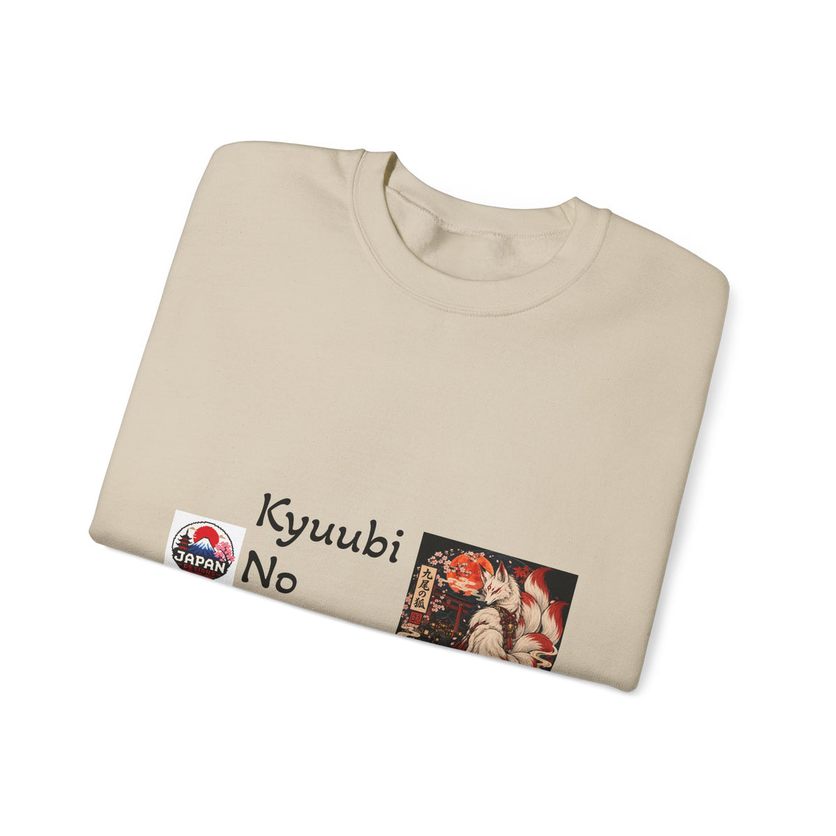Kyuubi No Kitsune Yokai Halloween Crewneck Sweatshirt | Japanese Fox Spirit Graphic