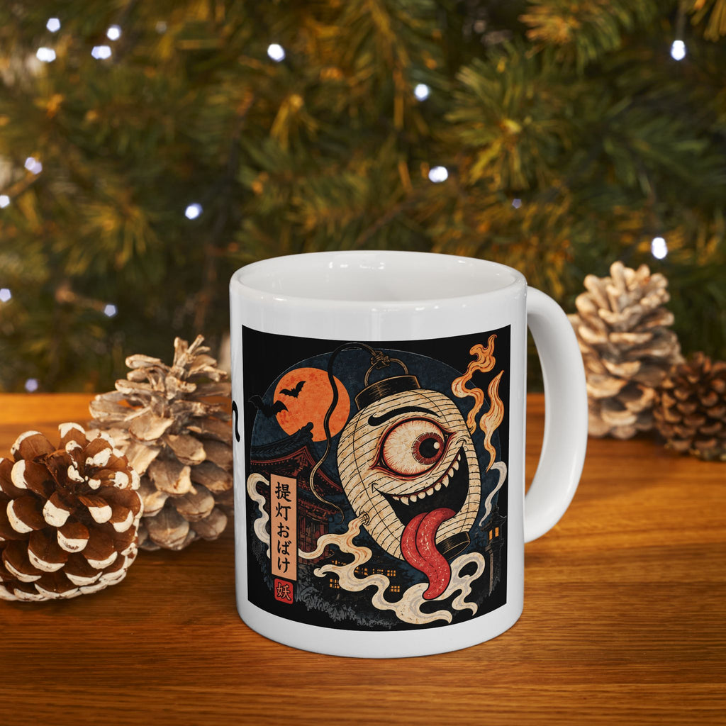 Chochin Obake Yokai Halloween Illustration Mug | Japanese Jack 'o lantern Ceramic Mug