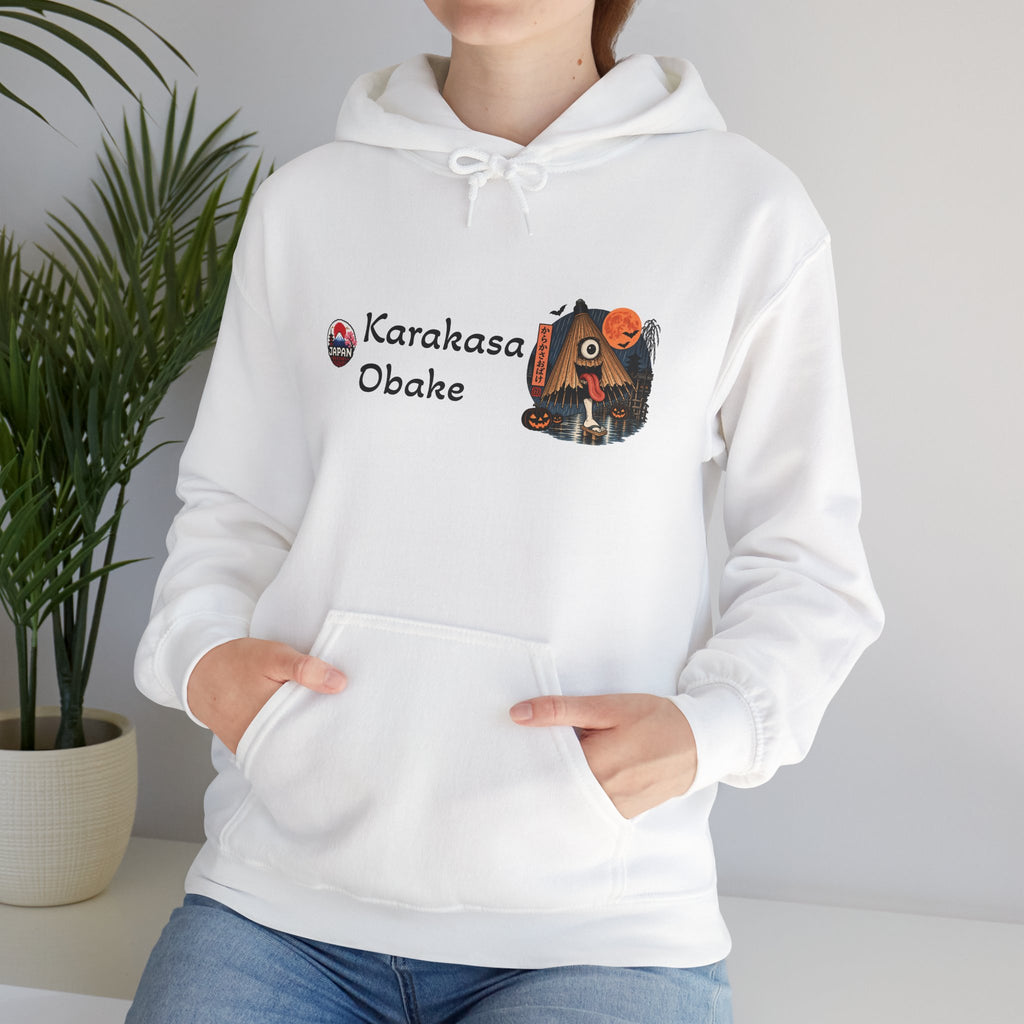 Karakasa Obake Halloween Ghost Illustration Hoodie | Japanese Yokai Hooded Sweatshirt