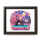 Shibuya Sky 4 City Pop Tokyo Anime Girl Matte Framed Canvas Print