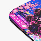 Harajuku Style 13 Neon City Anime Girl Mouse Pad — Retro Tokyo Anime Desk Mat