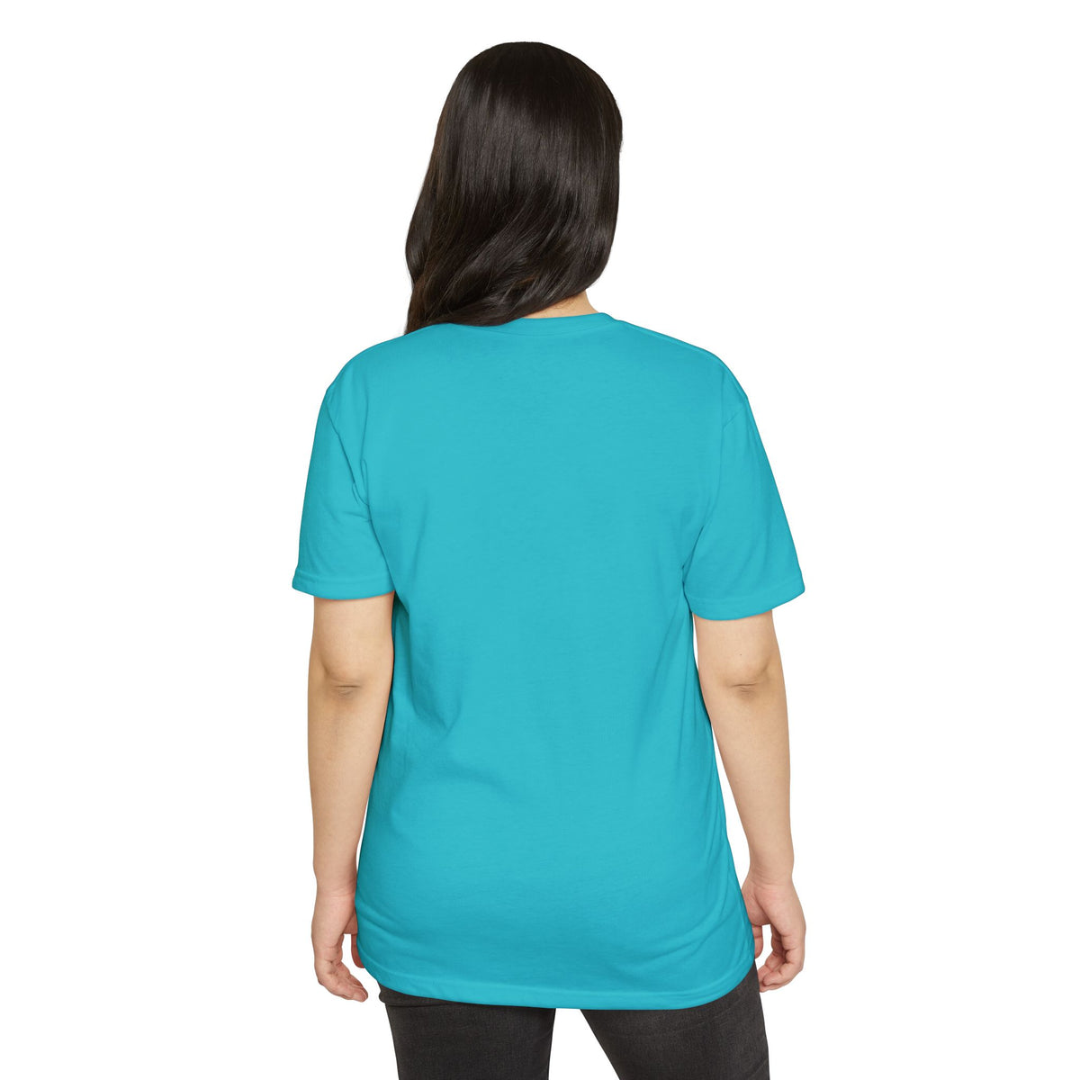Akihabara Cyborg Sniper T‑Shirt —Teal Akihabara Neon City Graphic