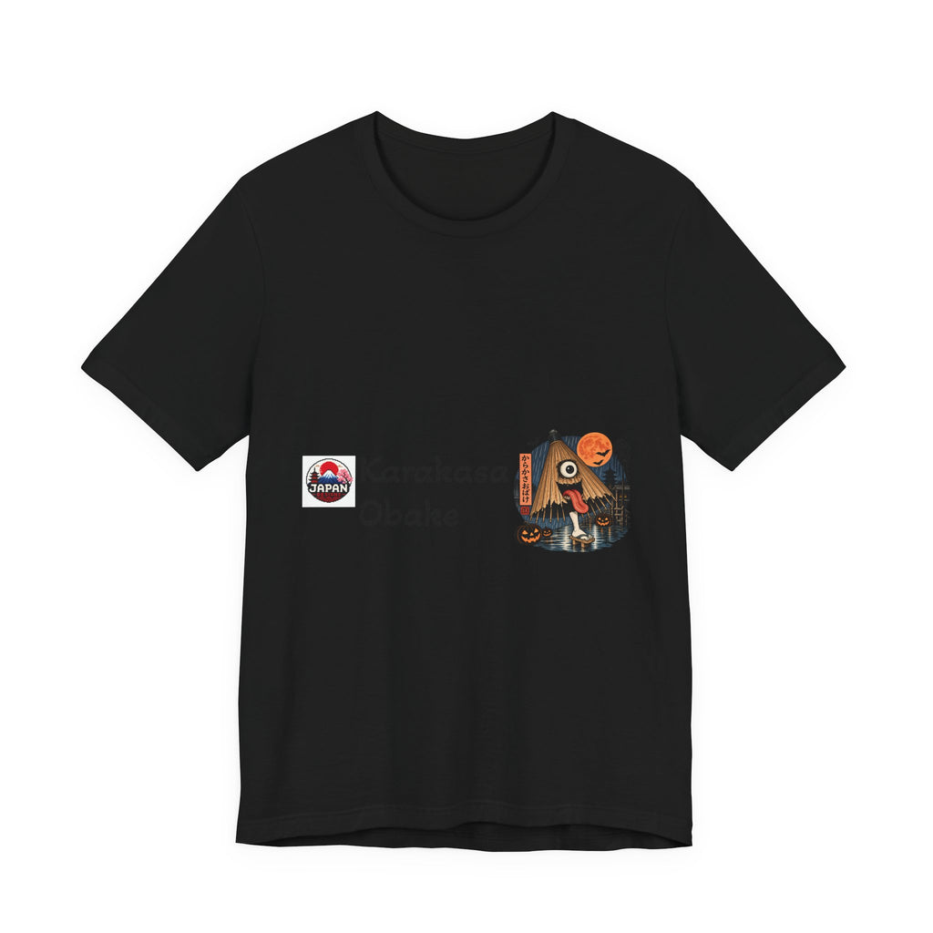 Karakasa Obake Halloween Illustration T-Shirt | Japanese Yokai Umbrella Design