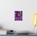 Akihabara Cyberpunk Anime Poster — Neon Purple Matte Vertical Print