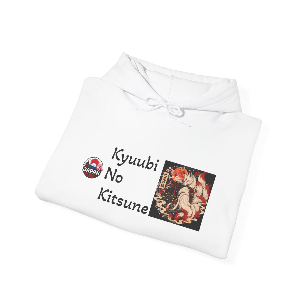 Japanese Fox Spirit Yokai Halloween Hoodie | Kyuubi No Kitsune Illustration