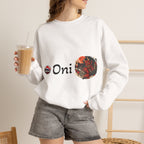 Oni Japanese Demon Yokai Halloween Illustration Sweatshirt | Mythical Yokai Crewneck