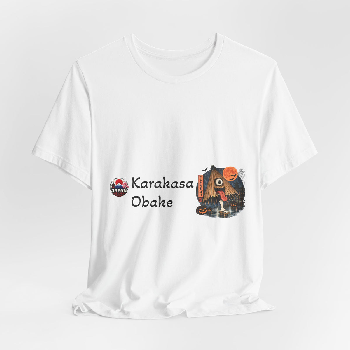 Karakasa Obake Halloween Illustration T-Shirt | Japanese Yokai Umbrella Design