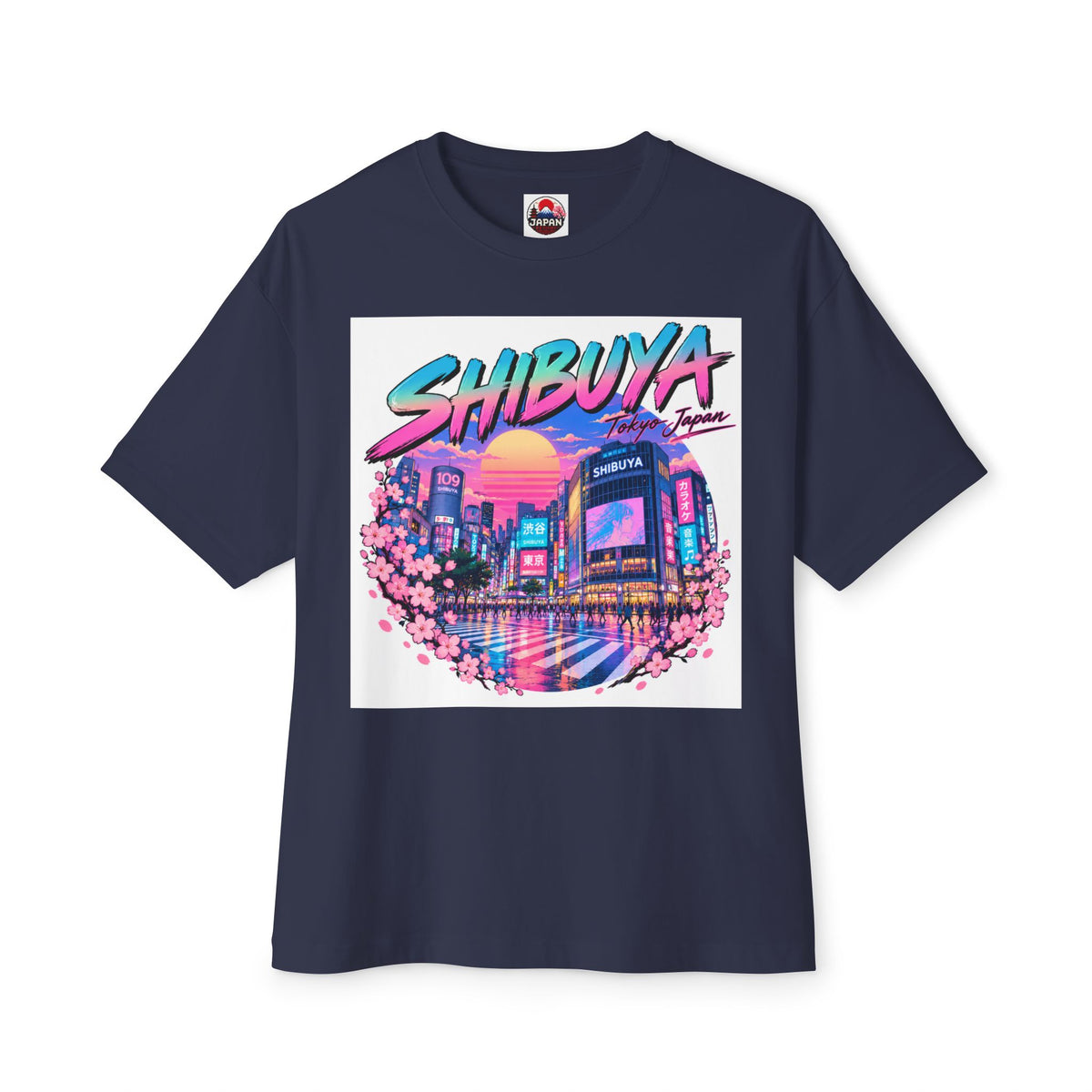 Shibuya Sky 0 Tokyo City Pop Neon Anime Tee — Retro Japanese Cityscape Graphic T-Shirt