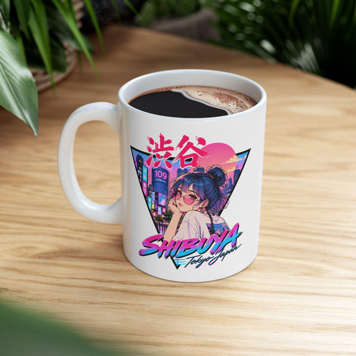 Shibuya Sky 2 Tokyo City Pop Night City Coffee Mug - Shibuya Neon Retro Vaporwave 11oz/15oz