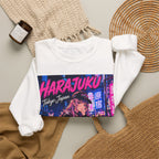 Harajuku Style 8 Neon City Anime Girl Crewneck Sweatshirt — Tokyo Street Anime Graphic