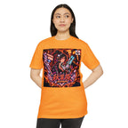 Akihabara Cyberpunk Sniper Girl T‑Shirt —Orange Akihabara Neon City Graphic