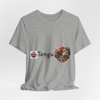 Tengu Japanese Yokai Halloween Mask Tee | Tengu Illustration T-Shirt