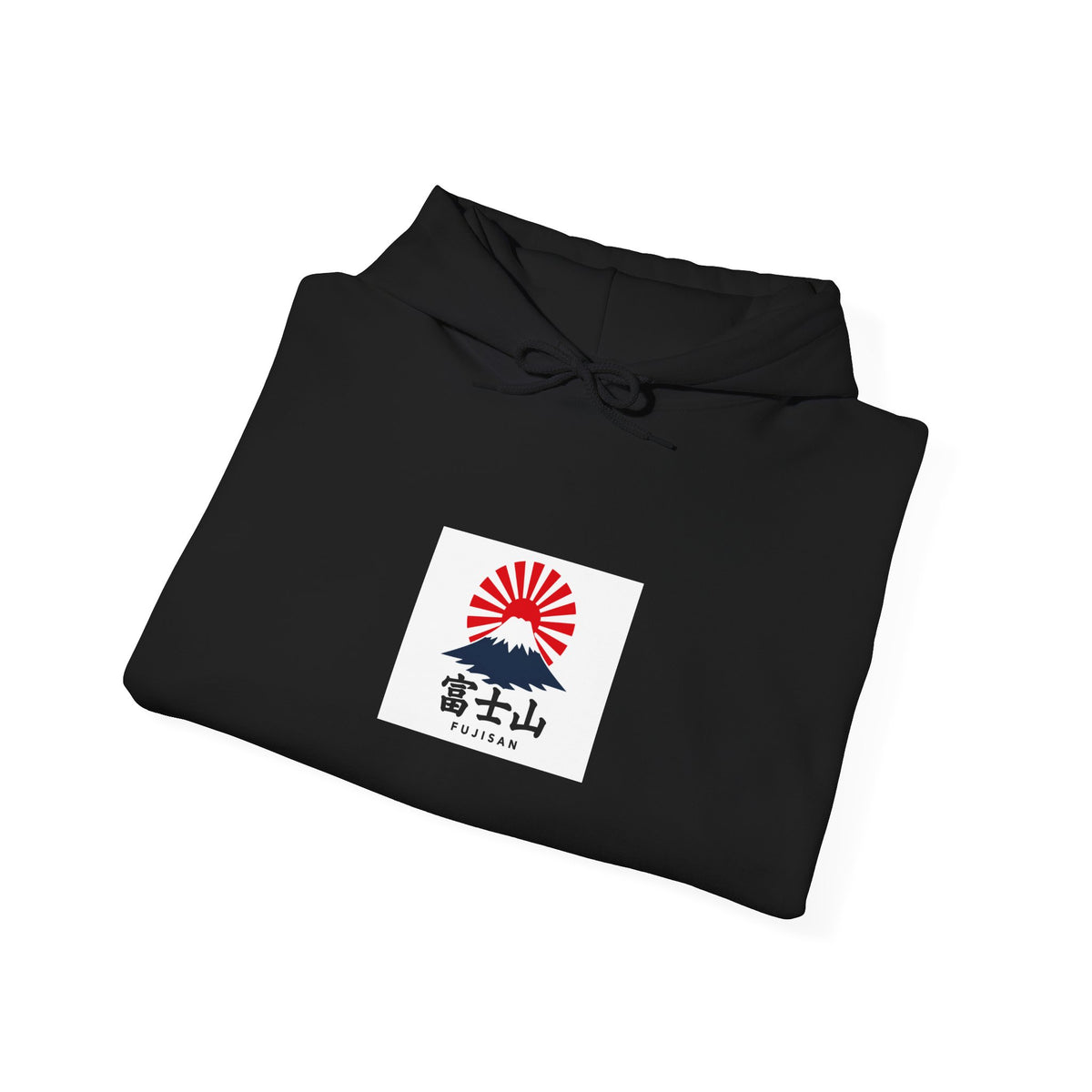 Rising Sun Mount Fuji Hoodie | Japanese Kanji Graphic