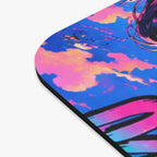 Harajuku Style 9 Neon City Anime Girl Mouse Pad — Retro Tokyo Anime Desk Mat