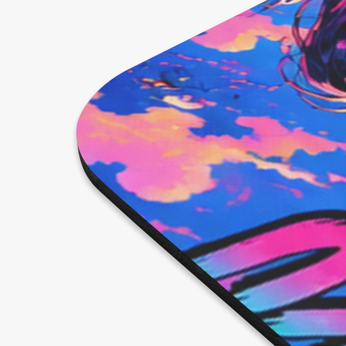 Harajuku Style 9 Neon City Anime Girl Mouse Pad — Retro Tokyo Anime Desk Mat