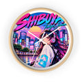 Shibuya Sky 1 city pop Neon Anime Wall Clock — Retro Tokyo Sunset Design