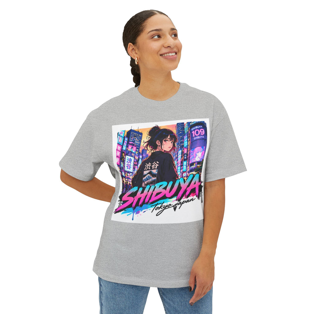 Shibuya Sky 4 Tokyo City Pop Neon Anime Tee — Retro Japanese Cityscape Graphic T-Shirt