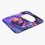 Harajuku Style 11 Neon City Anime Girl Mouse Pad — Retro Tokyo Anime Desk Mat