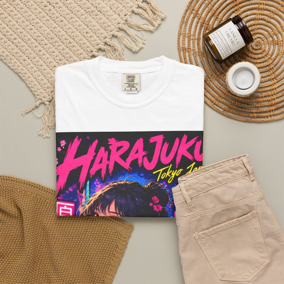 Harajuku Style 1 Neon City Anime Girl T-Shirt – Tokyo Streetwear Graphic Tee