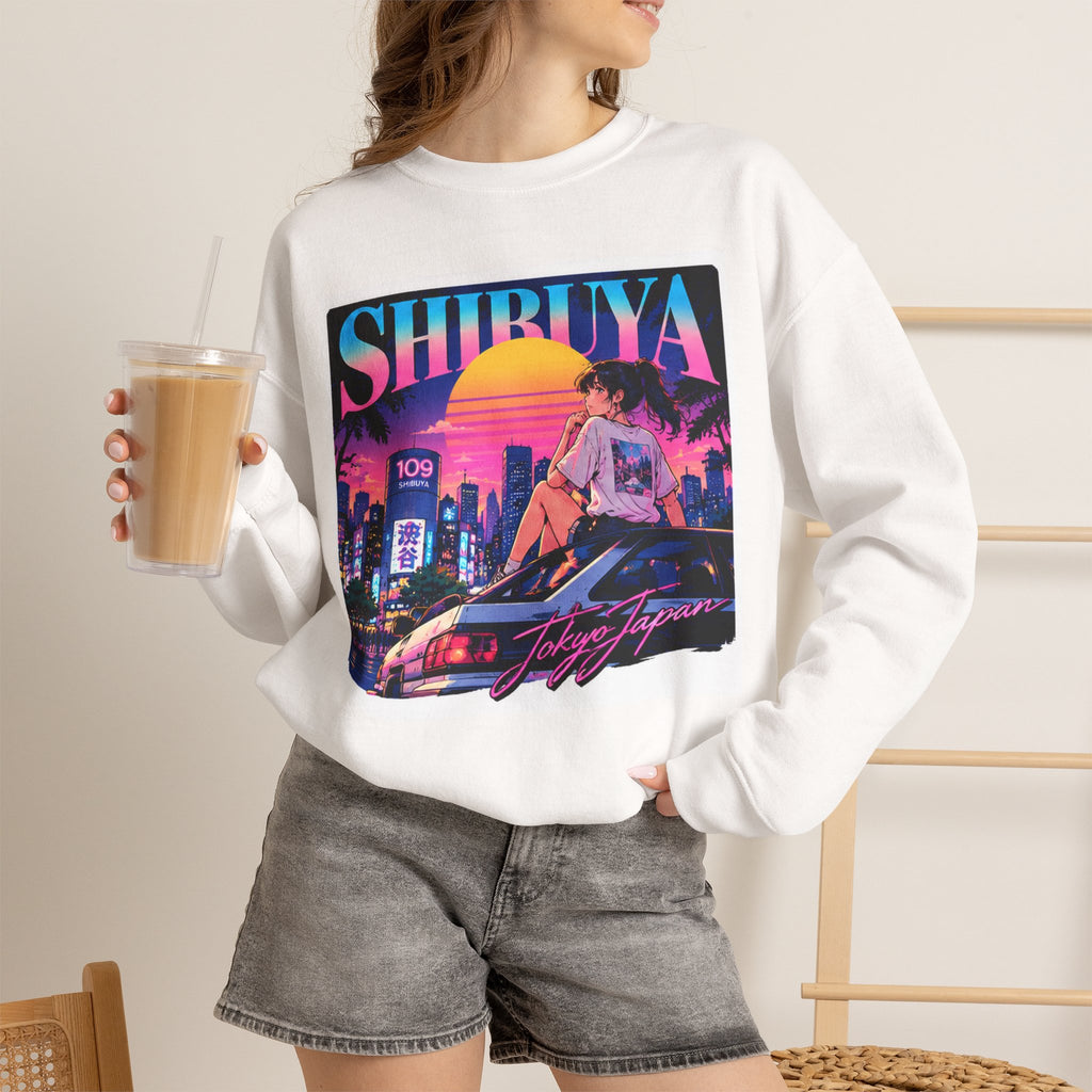 Shibuya Sky 6 Tokyo Neon Anime Crewneck Sweatshirt