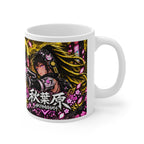 Akihabara Yellow Neon City Sniper Girl Mug 11oz Coffee Cup