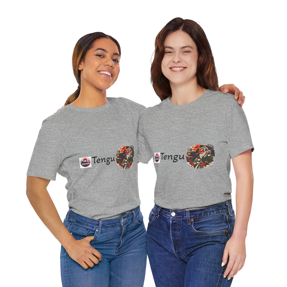 Tengu Japanese Yokai Halloween Mask Tee | Tengu Illustration T-Shirt