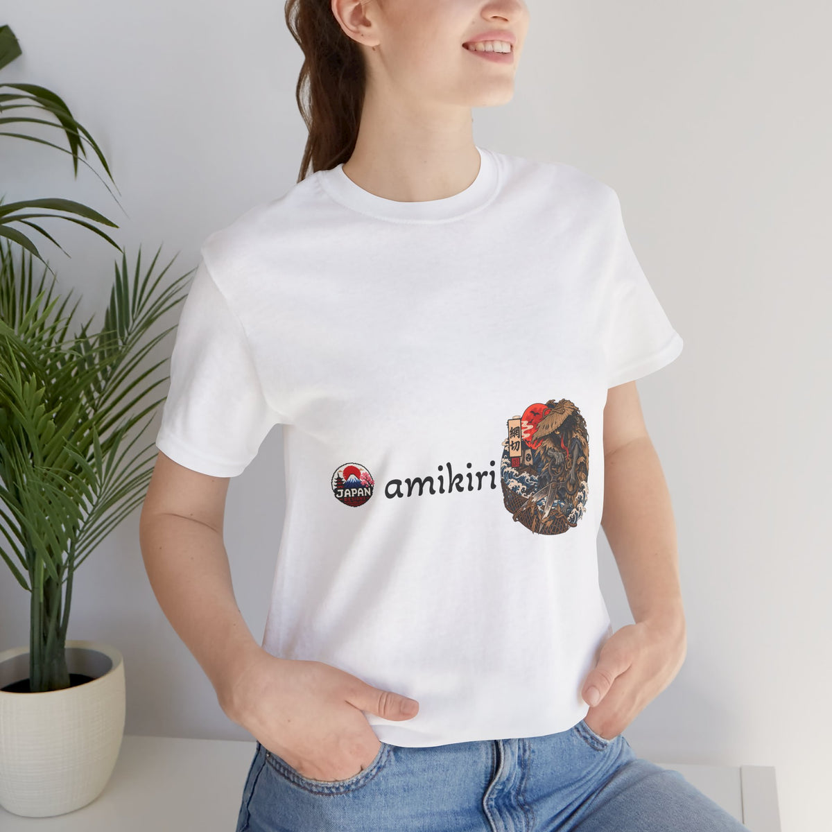 Amikiri yokai Halloween Logo Tee | Japanese Mask Illustration T-Shirt