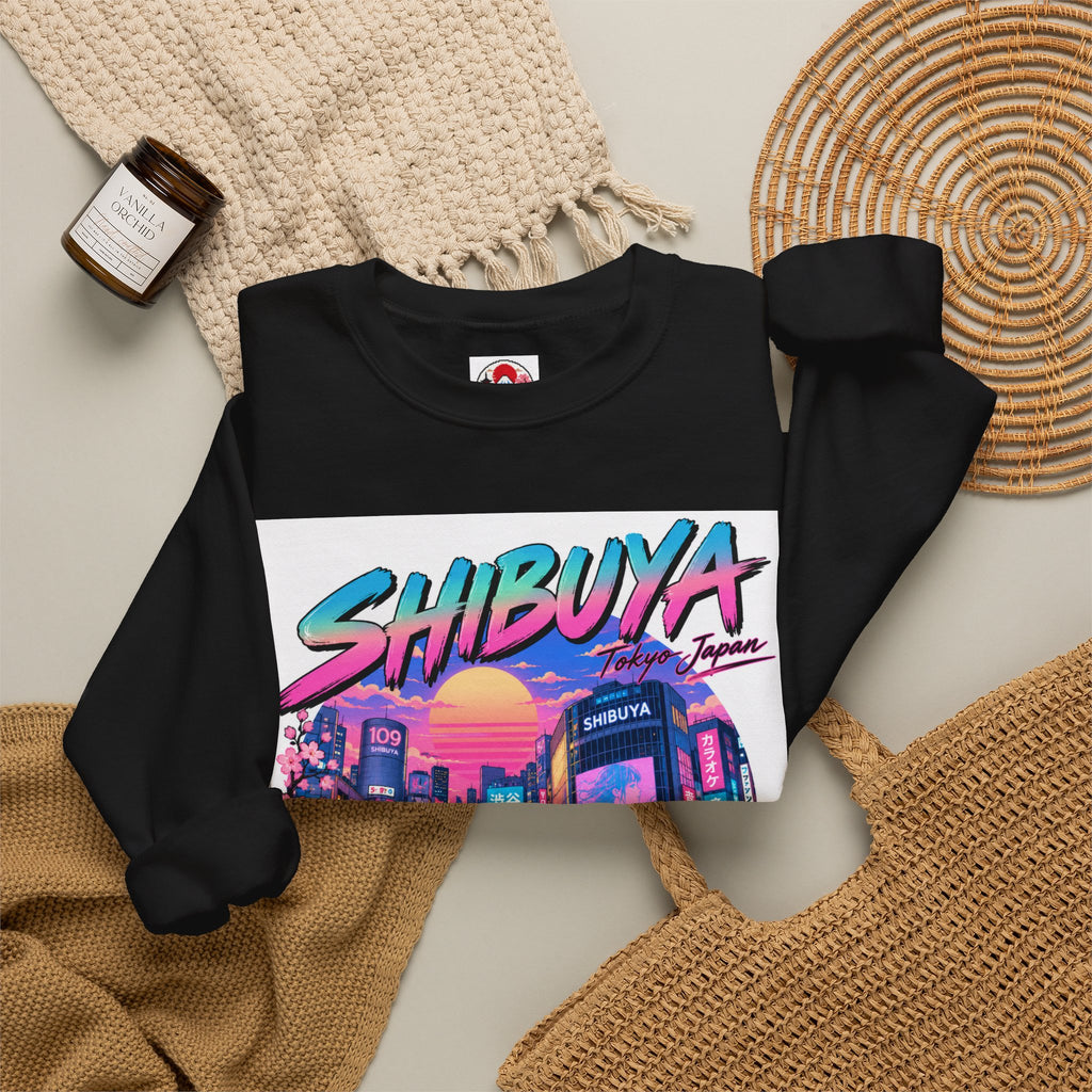 Shibuya Sky 0 Tokyo Neon Anime Crewneck Sweatshirt