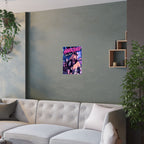 Harajuku Style 8 Neon City Anime Girl Satin Poster — Tokyo Japan Anime Wall Art