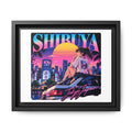 Shibuya Sky 6 City Pop Tokyo Anime Girl Matte Framed Canvas Print