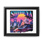 Shibuya Sky 6 City Pop Tokyo Anime Girl Matte Framed Canvas Print