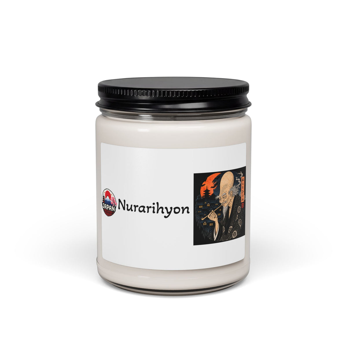 Nurarihyon Japanese Yokai halloween Illustration Candle | 9oz Soy Jar