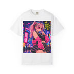 Harajuku Style 6 Neon City Anime Girl T-Shirt – Tokyo Streetwear Graphic Tee