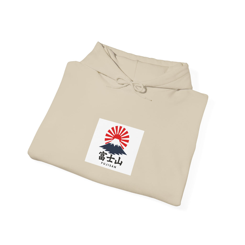 Rising Sun Mount Fuji Hoodie | Japanese Kanji Graphic