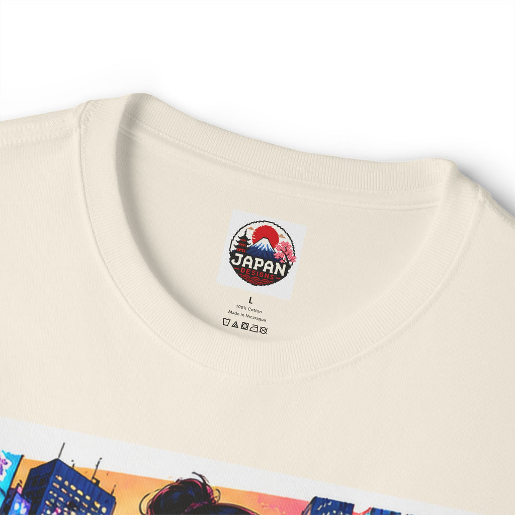 Shibuya Sky 4 Tokyo City Pop Neon Anime Tee — Retro Japanese Cityscape Graphic T-Shirt