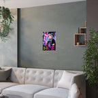 Harajuku Style 4 Neon City Anime Girl Satin Poster — Tokyo Japan Anime Wall Art