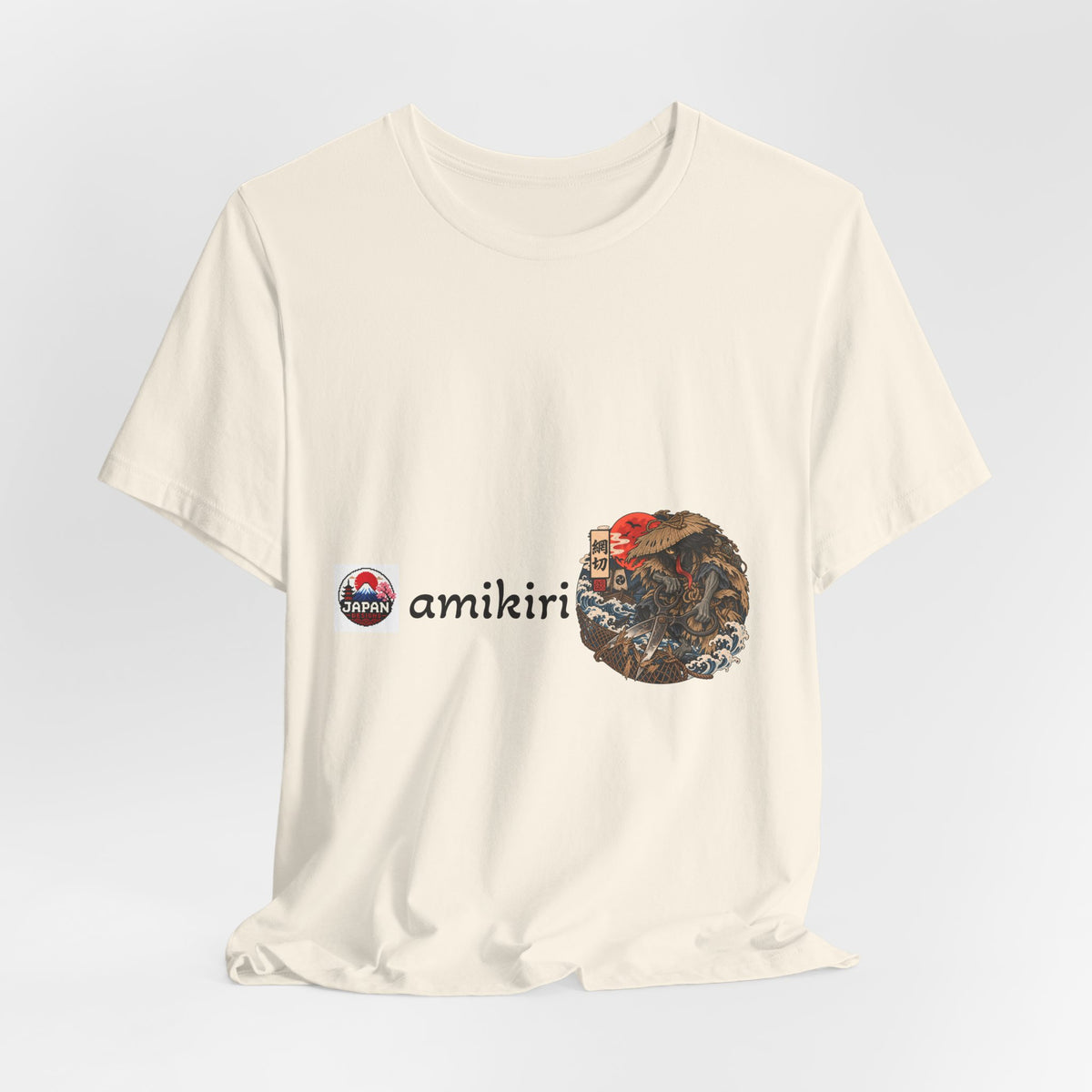 Amikiri yokai Halloween Logo Tee | Japanese Mask Illustration T-Shirt