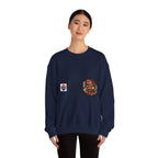 Mokugyo Daruma Yokai Halloween Illustration Crewneck Sweatshirt | Japanese Buddhist Motif